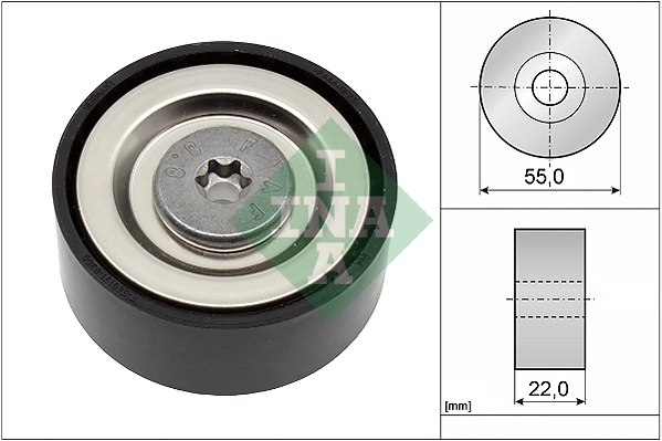 Deflection/Guide Pulley, V-ribbed belt
